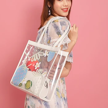 Women Fashion Lady Shoulders Jelly Bag Mobile Phone Messenger Bag Lady Clear Transparent Jelly Bag Cute Handbag Casual Tote Bag 
Women Fashion Lady Shoulders Jelly Bag Mobile Phone Messenger Bag Lady Clear Transparent Jelly Bag Cute Handbag Casual Tote Bag