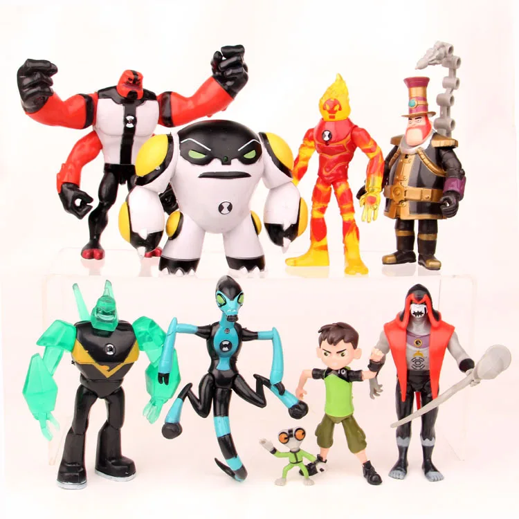 9pcs/set Ben 10 Ben Tennyson Four arms Grey Matter Kineceleran Diamondhead Heatblast PVC Action Figures Kids Toys Gifts
9pcs/set Ben 10 Ben Tennyson Four arms Grey Matter Kineceleran Diamondhead Heatblast PVC Action Figures Kids Toys Gifts