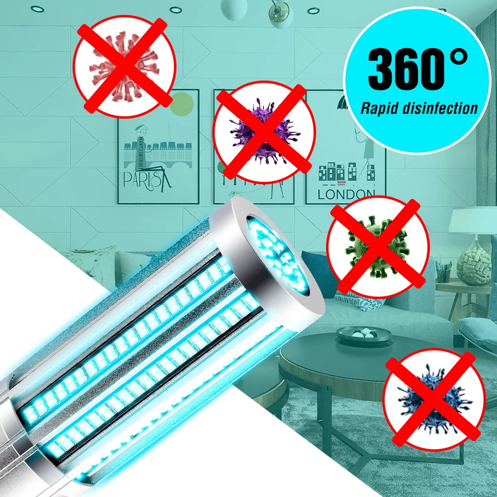 E27 Ultraviolet LED Sterilizer Lamp UVC LED Bulb 60W UV Sterilization Corn Bulb 220V Germicidal LED Lamp 110V Disinfection Light
E27 Ultraviolet LED Sterilizer Lamp UVC LED Bulb 60W UV Sterilization Corn Bulb 220V Germicidal LED Lamp 110V Disinfection Light