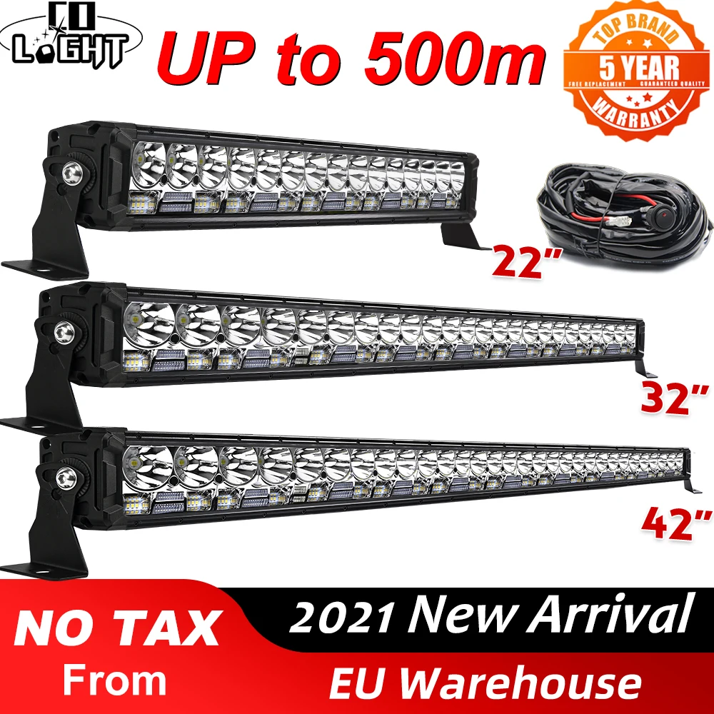CO LIGHT 12D 32inch Offroad Led Light Bar 12V 24V COMBO DRL 50000LM Work for Driving Car Truck 4x4 SUV ATV | Автомобили и