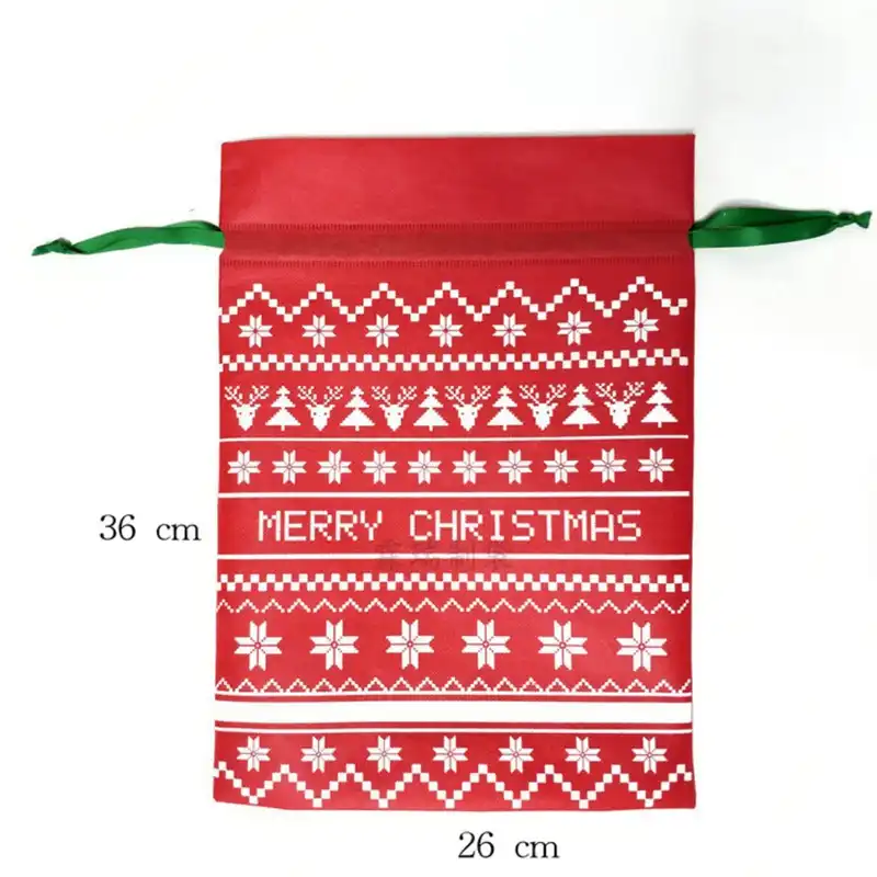 1pc cute shape merry christmas gift bag drawstring lovely