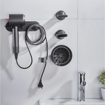 Wall Mounted Holder for Dyson Supersonic Hair Dryer, Self Adhesive Wall Hanging Power Plug, Diffuser and Nozzles Organizer 
Wall Mounted Holder for Dyson Supersonic Hair Dryer, Self Adhesive Wall Hanging Power Plug, Diffuser and Nozzles Organizer