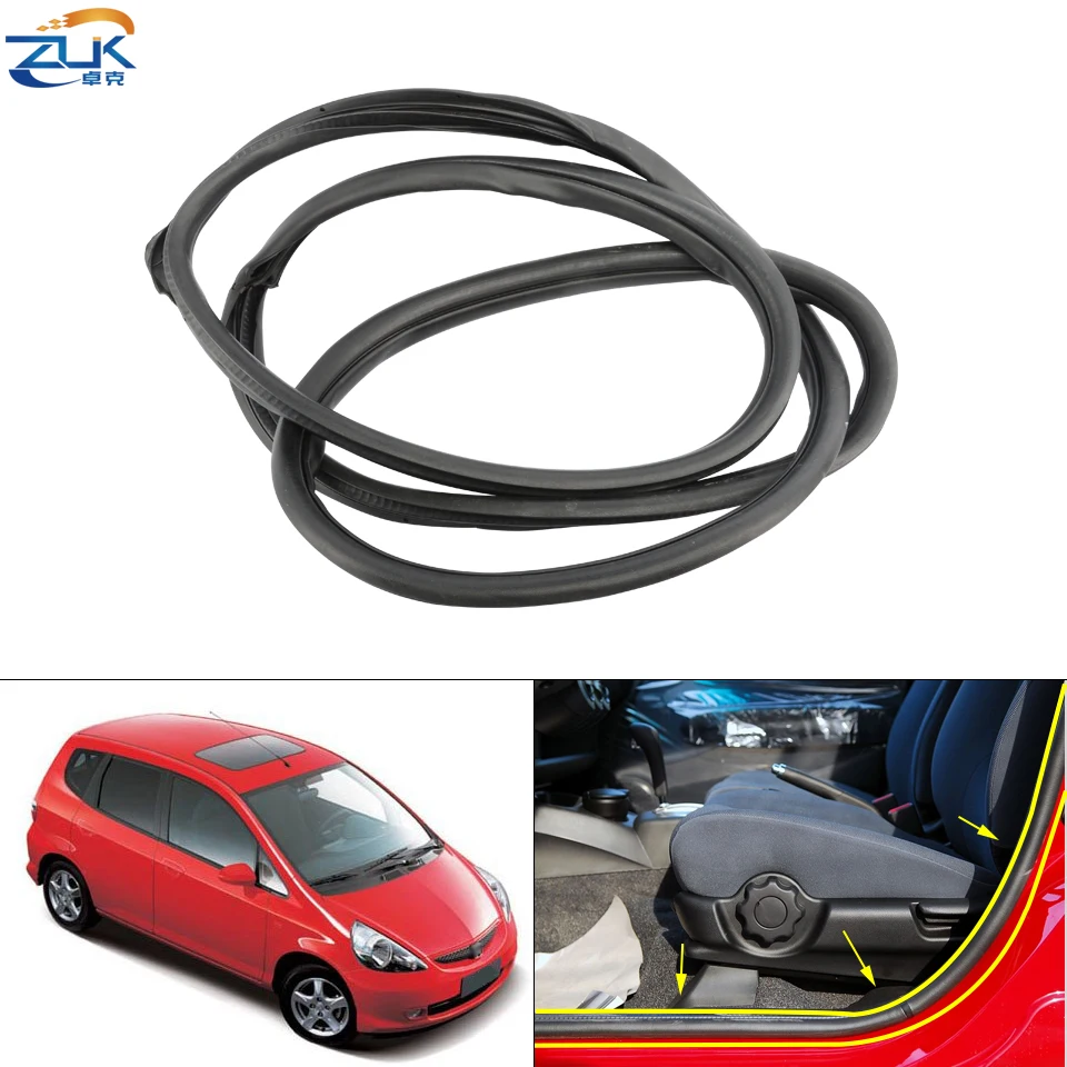 

ZUK Car Door Opening Seal Rubber Sealing Strip For HONDA FIT JAZZ 2005 2006 2007 2008 Hatchback GD1 GD3 Water Shield