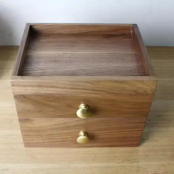 All Black Walnut Real Wood, Double Drawers To Receive Small Box Office Remote Desktop Clutter Cosmetics Box
All Black Walnut Real Wood, Double Drawers To Receive Small Box Office Remote Desktop Clutter Cosmetics Box