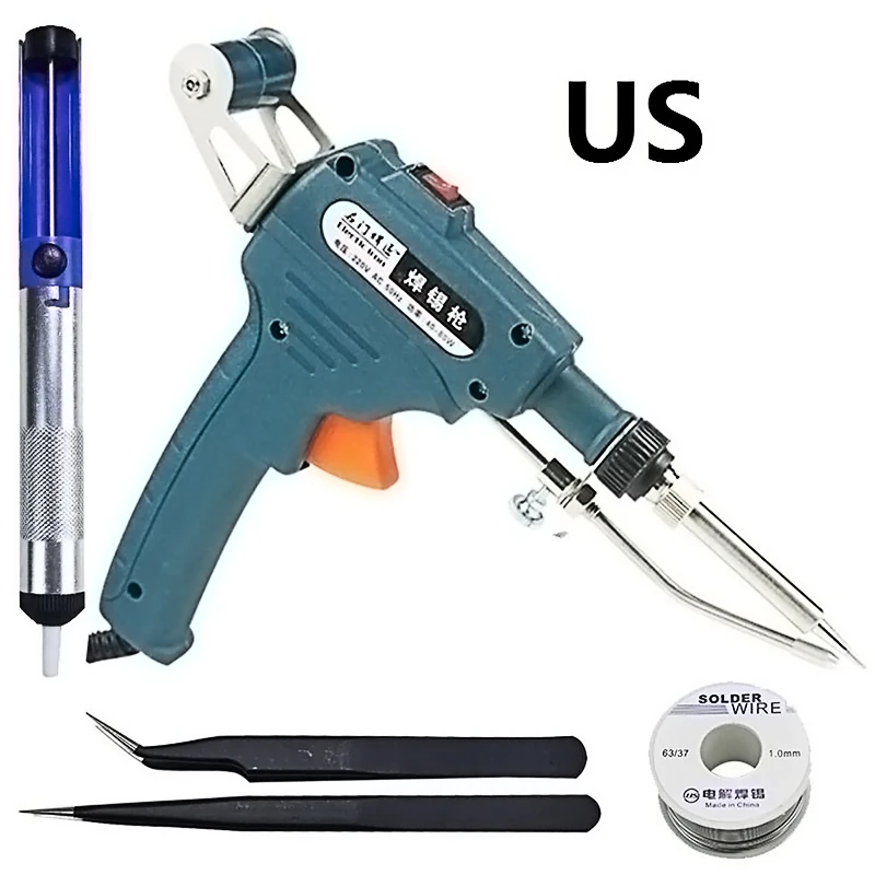 110V 220V 60W Solder Gun Automatic Tin Soldering Iron Super Feel Handheld Internal Heating Temperature Welding Torch Repair Tool
110V 220V 60W Solder Gun Automatic Tin Soldering Iron Super Feel Handheld Internal Heating Temperature Welding Torch Repair Tool