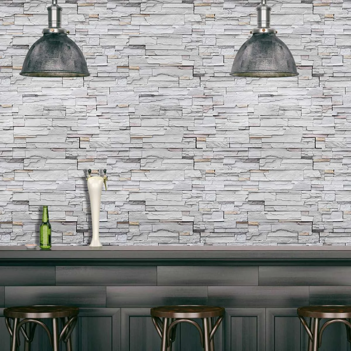 stone brick vintage wall sticker self adhesive wallpaper decals