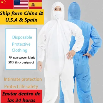 Adult disposable protective coveralls one-piece with cap anti-static dust-proof water-proof oil-proof spray paint Decorating 
Adult disposable protective coveralls one-piece with cap anti-static dust-proof water-proof oil-proof spray paint Decorating