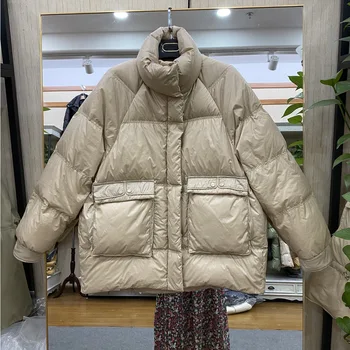 Cepffhio Candy Color Winter Jacket Women Colorful Stand Collar Long Sleeve Red Fashion Top Lightweight Warm Cotton-padded Jacket 
Cepffhio Candy Color Winter Jacket Women Colorful Stand Collar Long Sleeve Red Fashion Top Lightweight Warm Cotton-padded Jacket