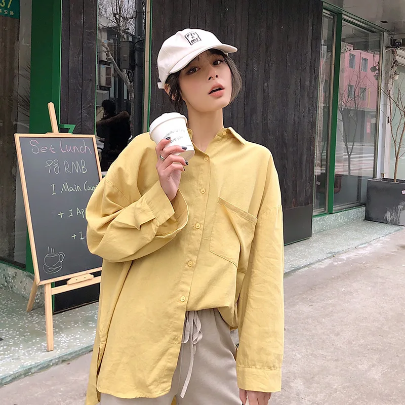 Johnature 2019 Autumn New Casual Shirts Pockets Button Long Sleeve Blouses Plus Size Women Cloths Solid Color Casual Shirts Tops
Johnature 2019 Autumn New Casual Shirts Pockets Button Long Sleeve Blouses Plus Size Women Cloths Solid Color Casual Shirts Tops