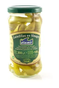 Diamir Green (Basque) Chilies in Vinegar 300 g
Diamir Green (Basque) Chilies in Vinegar 300 g