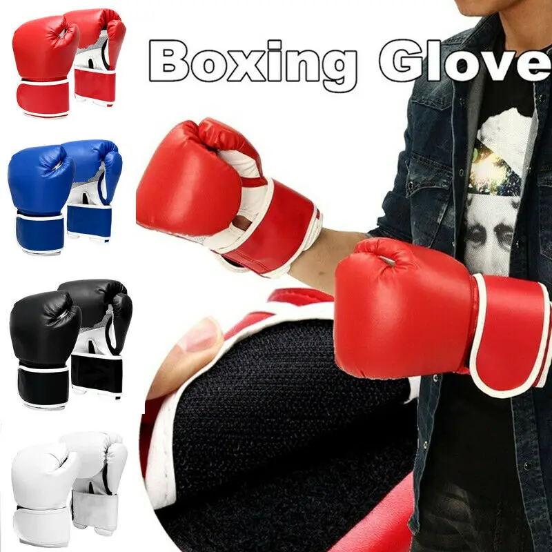 Leather Boxing Gloves Fighting Training Punching Bag Sparring Gym | Безопасность и защита