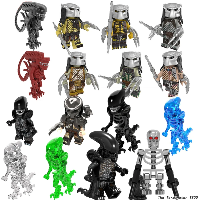 16PCS/SET Movie Series Alien The Terminator Alien vs Predator Action Figure Prometheus Ice Monsters Building Blocks Toys gift
16PCS/SET Movie Series Alien The Terminator Alien vs Predator Action Figure Prometheus Ice Monsters Building Blocks Toys gift