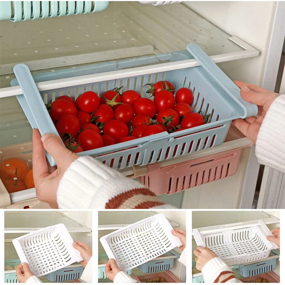 2Pcs Kitchen Storage Basket Pull Out Box Storage Container Refrigerator Storage Box Adjustable Plastic Refrigerator Accessories
2Pcs Kitchen Storage Basket Pull Out Box Storage Container Refrigerator Storage Box Adjustable Plastic Refrigerator Accessories