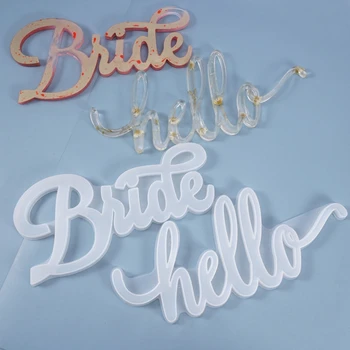Bride/Hello English Letters Words Decorations Casting Silicone Mould DIY Crafts Aromatherapy Crystal Epoxy Resin Mold 
Bride/Hello English Letters Words Decorations Casting Silicone Mould DIY Crafts Aromatherapy Crystal Epoxy Resin Mold
