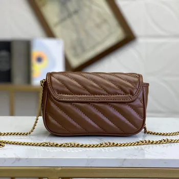 Women Luxury Designer Twill Genuine Leather Shoulder Bag Mini Chain Flap Clutch Purse Handbag Crossbody Bag with Key Chain 16cm
Women Luxury Designer Twill Genuine Leather Shoulder Bag Mini Chain Flap Clutch Purse Handbag Crossbody Bag with Key Chain 16cm