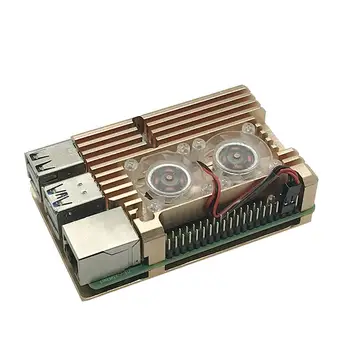 Aluminum Case For Raspberry Pi 4/4B Heat Sink Accessories With Dual Cooling Fans And Hex Wrench Thermal Silica Gel Alu. Casing
Aluminum Case For Raspberry Pi 4/4B Heat Sink Accessories With Dual Cooling Fans And Hex Wrench Thermal Silica Gel Alu. Casing