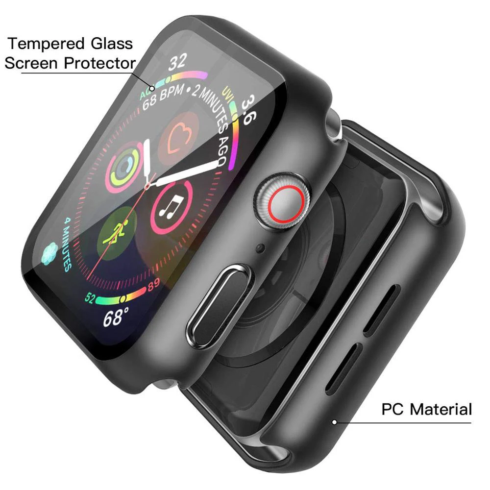 360 Полный Экран протектор бампер рамка Матовый Жесткий чехол для Apple watch версии