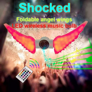 13 Color LED Bluetooth Speaker Music Bulb Wireless Remote Control Angel Wings Bulb Light for Home Party Decoration
13 Color LED Bluetooth Speaker Music Bulb Wireless Remote Control Angel Wings Bulb Light for Home Party Decoration