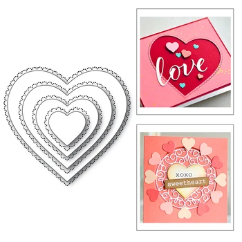 2020 New Valentine Heart Frame Background Edge Layering and Nesting Metal Cutting Dies Cut For Scrapbooking Card Making no stamp
2020 New Valentine Heart Frame Background Edge Layering and Nesting Metal Cutting Dies Cut For Scrapbooking Card Making no stamp