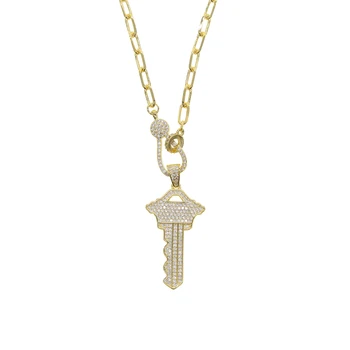 gold color Key Pendant Choker Necklace Steampunk Padlock Chain Necklace Collier Best Couple Jewelry Gift
gold color Key Pendant Choker Necklace Steampunk Padlock Chain Necklace Collier Best Couple Jewelry Gift