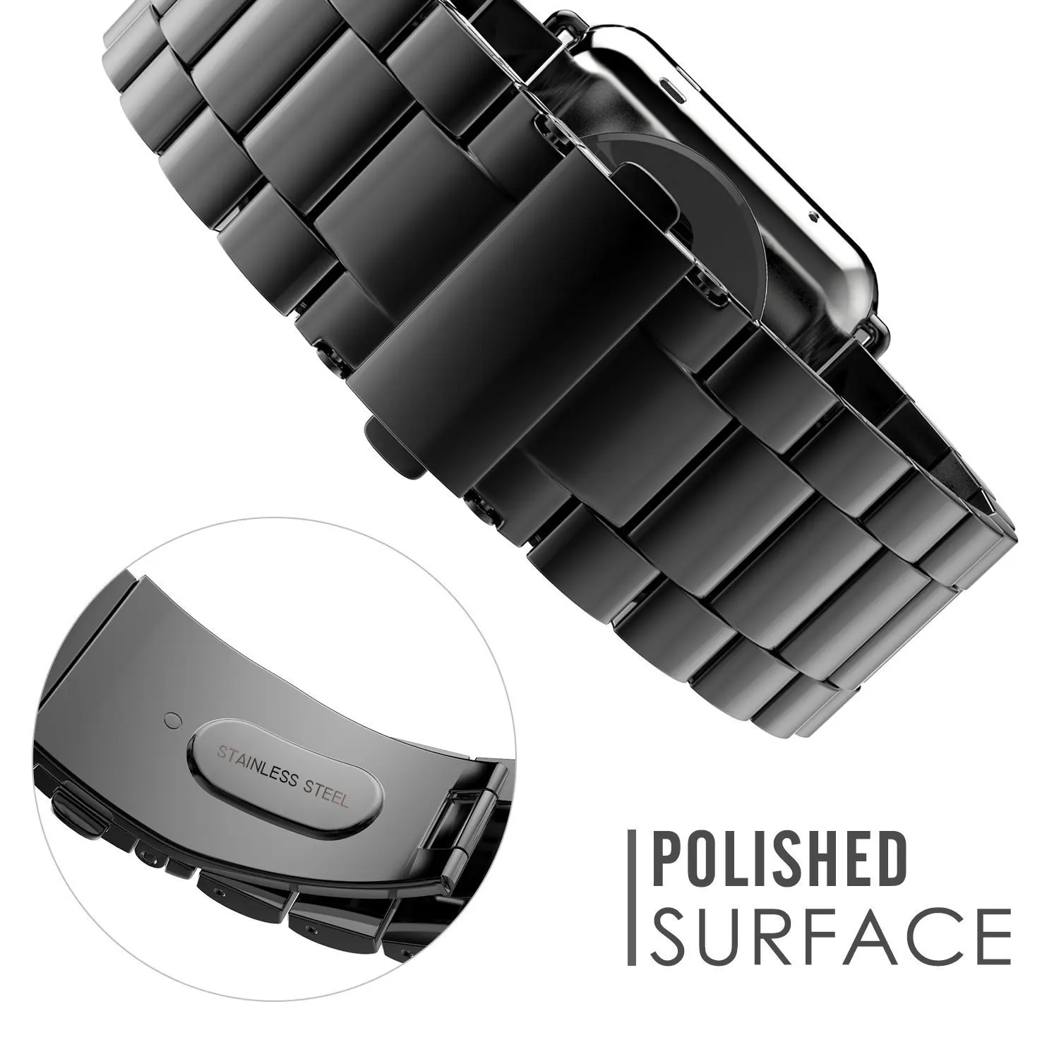 JANSIN роскошный ремешок из нержавеющей стали для Apple Watch band 42 мм 38 44 40 браслет pulseira