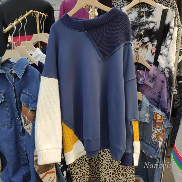 Harajuku Sweatshirt Female Loose Off Shoulder Pullovers Patch Knitting Women's Hot Sale Ins Trendy Bat Coat Spring Autumn Street
Harajuku Sweatshirt Female Loose Off Shoulder Pullovers Patch Knitting Women's Hot Sale Ins Trendy Bat Coat Spring Autumn Street