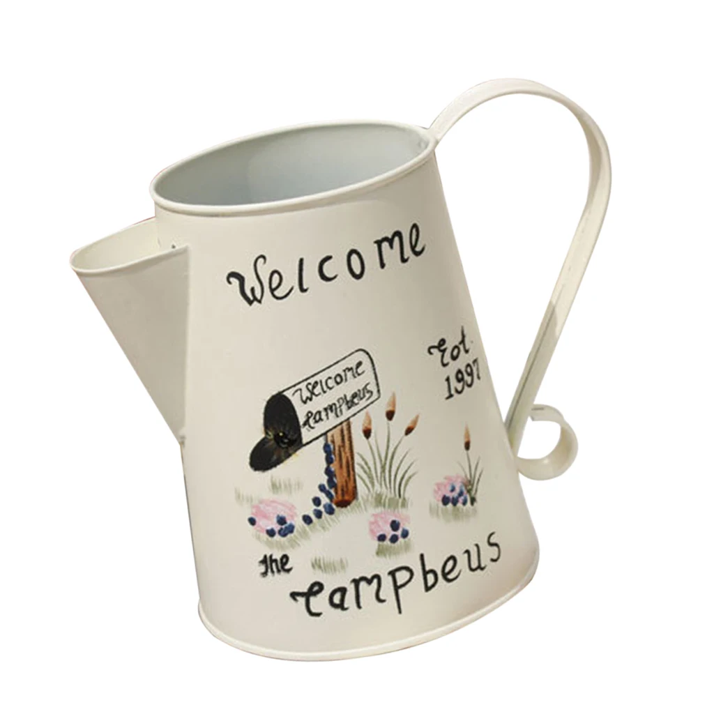 Country Style Metal Vase Flower Pot Jug Holder Wedding Centre Piece WELCOME Country Style Metal Vase Flower Pot Jug Holder Wedding Centre Piece WELCOME