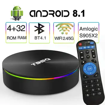 T95Q TV Box Android 8.1 OS 4GB 64GB Amlogic S905X2 Quad Core Smart TV Box 2.4G&5GHz Dual Wifi BT4.1 1000M H.265 4K Media Player
T95Q TV Box Android 8.1 OS 4GB 64GB Amlogic S905X2 Quad Core Smart TV Box 2.4G&5GHz Dual Wifi BT4.1 1000M H.265 4K Media Player