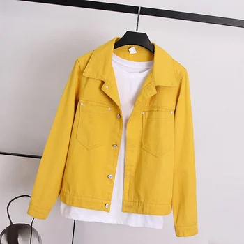 2020 Spring New Denim Jacket Casual Denim Jacket Red Black Female Harajuku Fashion Slim Basic Coat Female Vintage Jean Jackets
2020 Spring New Denim Jacket Casual Denim Jacket Red Black Female Harajuku Fashion Slim Basic Coat Female Vintage Jean Jackets