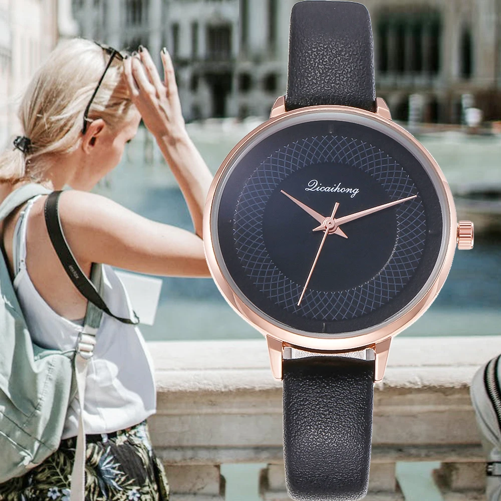 Round Embossed Fashion Belt Watch Creative Wristwatch Lady Clock Rotate Leather Band Wristwatches Montres Femme Reloj Mujer
Round Embossed Fashion Belt Watch Creative Wristwatch Lady Clock Rotate Leather Band Wristwatches Montres Femme Reloj Mujer