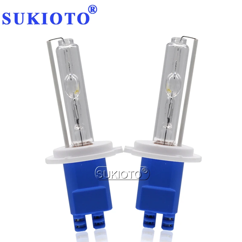 SUKIOTO 200W H1 H3 H7 H8 H11 HB3 9005 HB4 9006 HID Xenon Headlight Bulbs 4300K 5000K 6000K 8000K Car Headlight Replacement Lamps