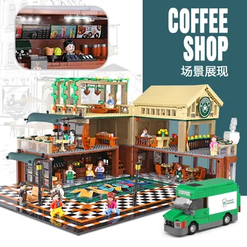 IN STOCK 601093 2095Pcs Idea City street view with LED light casual coffee house Building Blocks Bricks Classic Model Kids Toys
IN STOCK 601093 2095Pcs Idea City street view with LED light casual coffee house Building Blocks Bricks Classic Model Kids Toys