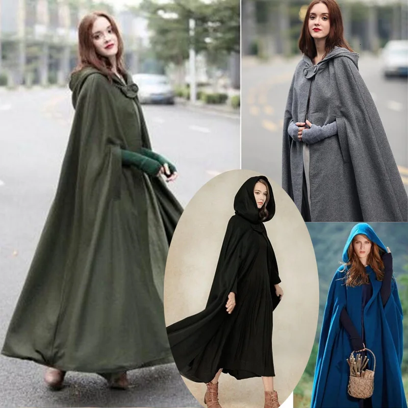 Medieval Cloak Hooded Cape Coat Women Vintage Gothic Cape Long Trench Overcoat 2019 Women Halloween Role Cosplay Costume Cloaks
Medieval Cloak Hooded Cape Coat Women Vintage Gothic Cape Long Trench Overcoat 2019 Women Halloween Role Cosplay Costume Cloaks