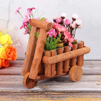 Mini Wood Cart Plant Pot Potted Flower Pot Planter Handmade Garden Home Wedding Decor Planter Desktop Succulent Flower Pots
Mini Wood Cart Plant Pot Potted Flower Pot Planter Handmade Garden Home Wedding Decor Planter Desktop Succulent Flower Pots