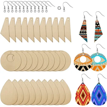 60 Unpolished Wooden Earrings Pendant Pendant Blank Teardrop and Conical Cut Pendant for DIY Handmade Jewelry Production
60 Unpolished Wooden Earrings Pendant Pendant Blank Teardrop and Conical Cut Pendant for DIY Handmade Jewelry Production