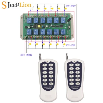 110V 12Ch Remote Control Switch RF Wireless Switch 12CH 85V-220V Receiver Switch Relay 85V-250V Receiver Module 315/433MHz
110V 12Ch Remote Control Switch RF Wireless Switch 12CH 85V-220V Receiver Switch Relay 85V-250V Receiver Module 315/433MHz