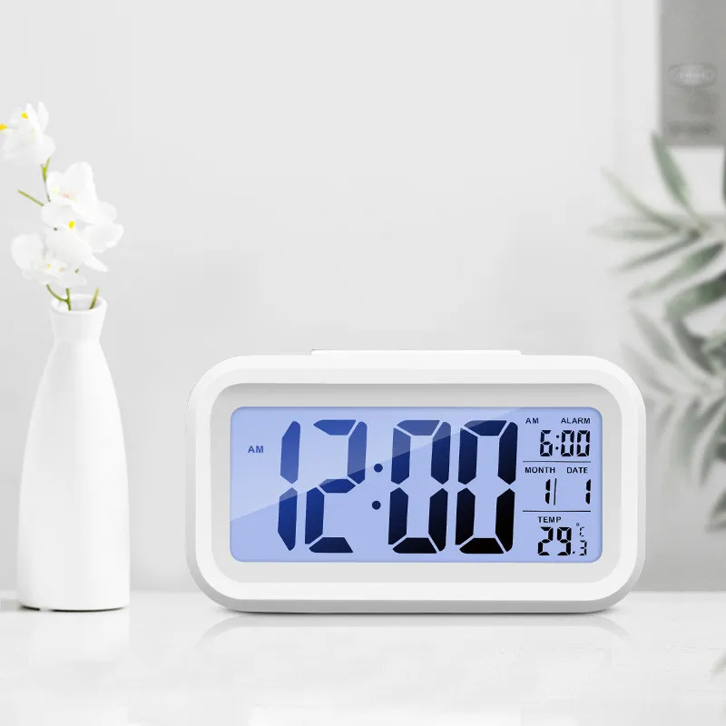Digital Alarm Clock Led Display Snooze Function Electronic BackLight Sensor Night Light Office Table Student Bedside Clock
Digital Alarm Clock Led Display Snooze Function Electronic BackLight Sensor Night Light Office Table Student Bedside Clock