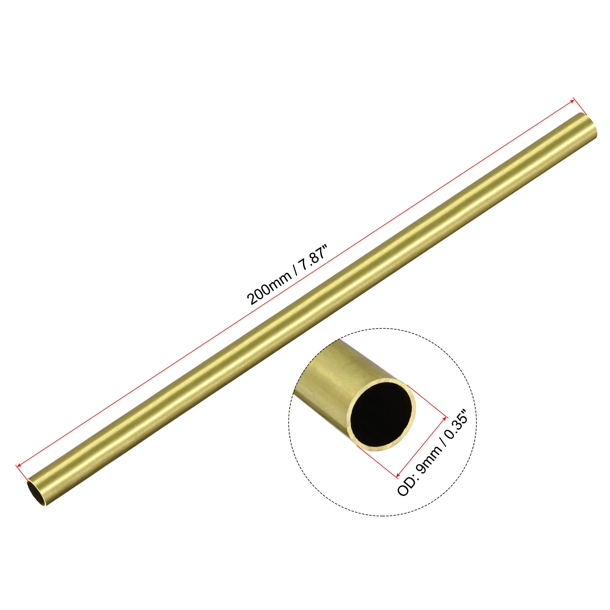 Uxcell Brass Round Tube 9mm OD 0.5mm Wall Thickness 200mm Length Pipe Tubing 3 Pcs
Uxcell Brass Round Tube 9mm OD 0.5mm Wall Thickness 200mm Length Pipe Tubing 3 Pcs