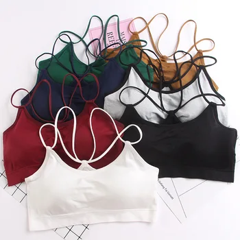 Multi-Color Strap Spaghetti Strap Bra Bottom Wrapped Chest Bra Beauty Back Underwear Anti Emptied Girl Summer 
Multi-Color Strap Spaghetti Strap Bra Bottom Wrapped Chest Bra Beauty Back Underwear Anti Emptied Girl Summer