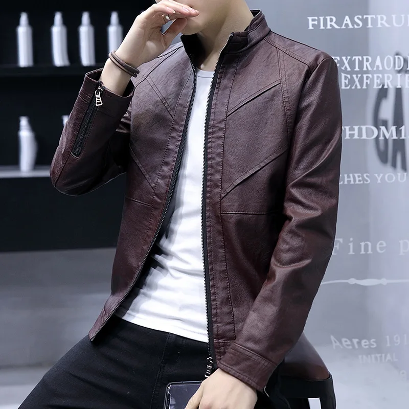 2019 New Style MEN'S Leather Coat Spring And Autumn Fashion Fold-down Collar PU Leather Jacket Korean-style Slim Fit Handsome ME
2019 New Style MEN'S Leather Coat Spring And Autumn Fashion Fold-down Collar PU Leather Jacket Korean-style Slim Fit Handsome ME