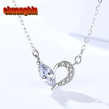Genuine S925 Sterling Silver Jewelry Female Korean Fashion Heart-shaped Exquisite Zircon Necklace Birthday Gift 
Genuine S925 Sterling Silver Jewelry Female Korean Fashion Heart-shaped Exquisite Zircon Necklace Birthday Gift