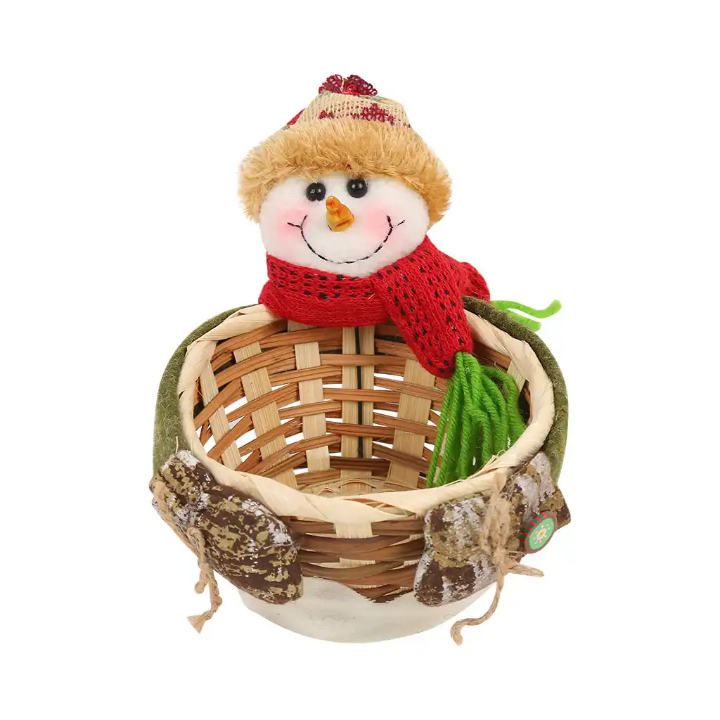 ornament christmas candy storage basket decoration santa claus