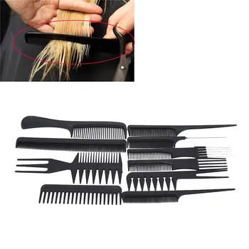 Black Professional Combs Hairdressing New Tail Comb Two Carbon Anti Static Hair Cutting Comb Set
Black Professional Combs Hairdressing New Tail Comb Two Carbon Anti Static Hair Cutting Comb Set