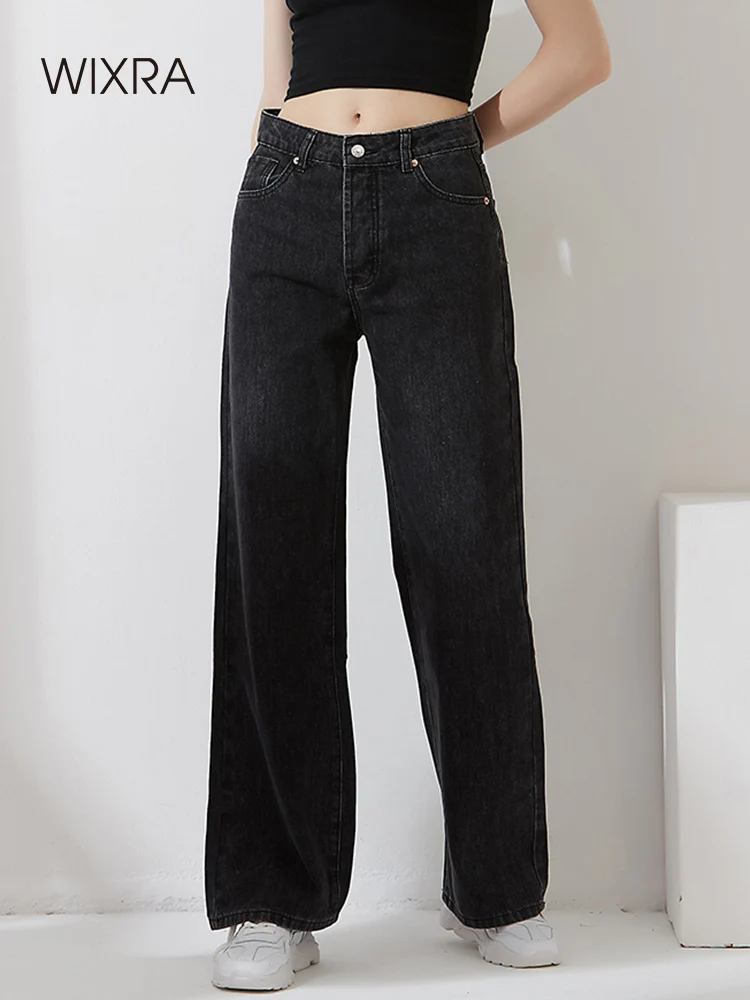 Wixra Women Street Style Wide Leg Long Denim Pants Ladies Spring Autumn Button Fly High Waist Pockets Casual Jeans
Wixra Women Street Style Wide Leg Long Denim Pants Ladies Spring Autumn Button Fly High Waist Pockets Casual Jeans