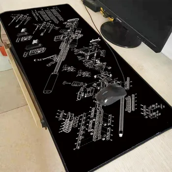XGZ Gun Part Large Gaming Mouse Pad Anti-slip Natural Rubber PC Computer Gamer Mousepad Desk Mat Locking Edge for CS GO LOL Dota
XGZ Gun Part Large Gaming Mouse Pad Anti-slip Natural Rubber PC Computer Gamer Mousepad Desk Mat Locking Edge for CS GO LOL Dota