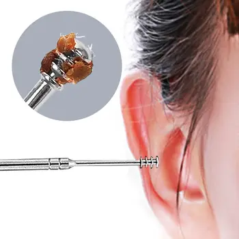 6Pcs Stainless Steel Ear Wax Removal Tools Kit Hygiene Care Spiral Spring Curette Earpick Cleaning Spoons with Brush Storage Cas 
6Pcs Stainless Steel Ear Wax Removal Tools Kit Hygiene Care Spiral Spring Curette Earpick Cleaning Spoons with Brush Storage Cas