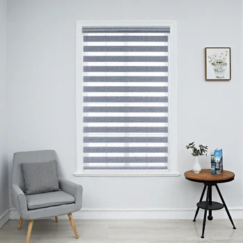 Zebra Blinds Horizontal Window Shade Double layer Roller Blinds Window Custom Cut to Size Grey Color Curtains for Living Room
Zebra Blinds Horizontal Window Shade Double layer Roller Blinds Window Custom Cut to Size Grey Color Curtains for Living Room
