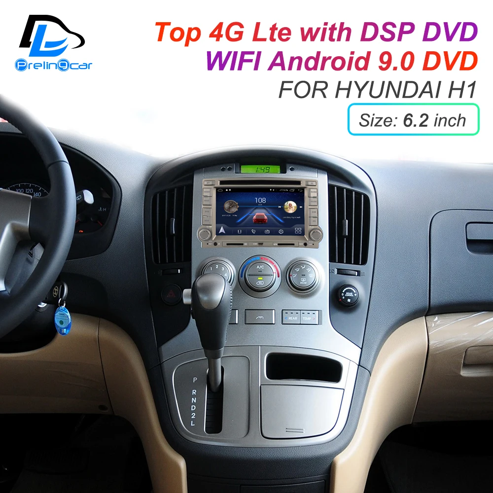 Flash Deal IPS screen DSP sound Android 9.0 2 DIN 4g Lte radio For hyundai H1 2010 2016 years  GPS DVD player stereo navigation 3