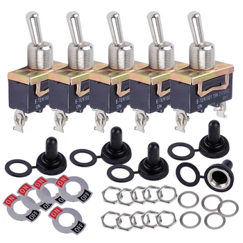 CITALL 5pcs 15A 250V SPST ON/OFF 2Pin Heavy Duty Car Boat Yacht Tractor Rocker Toggle Switch with Waterproof Boot 
CITALL 5pcs 15A 250V SPST ON/OFF 2Pin Heavy Duty Car Boat Yacht Tractor Rocker Toggle Switch with Waterproof Boot