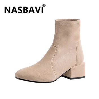 2019 new Shoe boots spring and autumn single boots thick heels socks boots square-headed elastic boots high-heeled Martin boots
2019 new Shoe boots spring and autumn single boots thick heels socks boots square-headed elastic boots high-heeled Martin boots